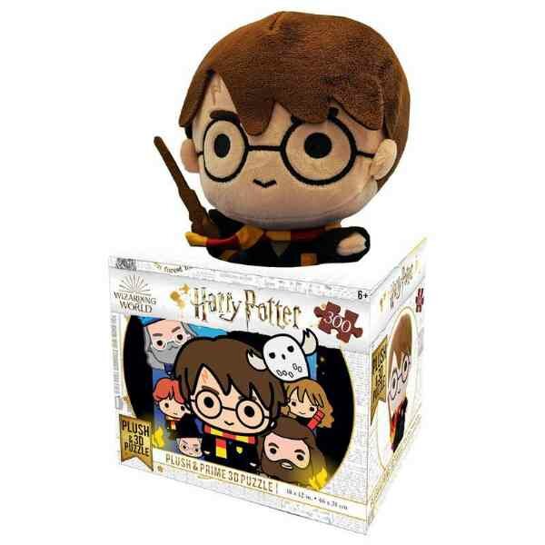 HARRY POTTER - Lenticular Puzzle 3D 300P '61x46cm' & Plush Toy