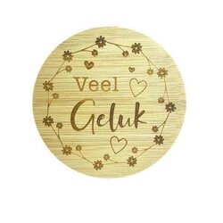 Bamboe deksel - Light up - Veel Geluk