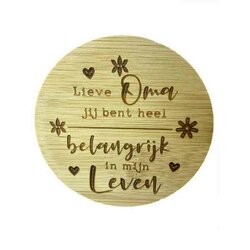 Bamboe deksel - Lieve Oma je bent heel belangrijk in mijn leven