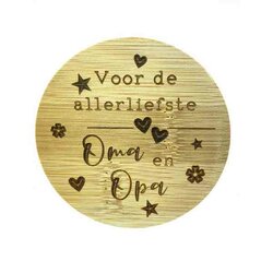 Bamboe deksel - Voor de allerliefste Oma en Opa
