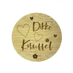 Bamboe deksel - Ik hou van jou, voor altijd