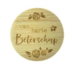 Bamboe deksel - light up - Van harte Beterschap