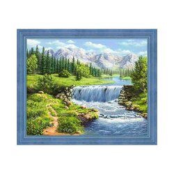 Diamond Painting Noon by the River 50x40 cm vierkante steentjes