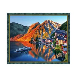 Diamond Painting Alpine Sunset 50x40 cm vierkante steentjes