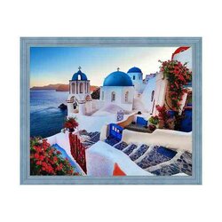 Diamond Painting Santorini Evening 50x40 cm vierkante steentjes