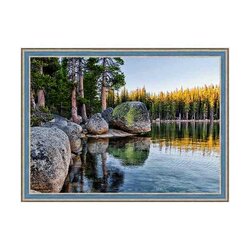 Diamond Painting Lake in Karelia 70x50 cm vierkante steentjes