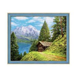 Diamond Painting Mountain Hut vierkante steentjes 50x40 cm
