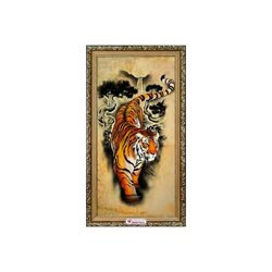 Diamond Painting Parchment with tigers 30x60 cm AZ-4124 vierkante steentjes