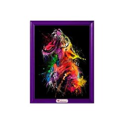 Diamond Painting Bright tiger 30x40 cm AZ-4130 vierkante steentjes