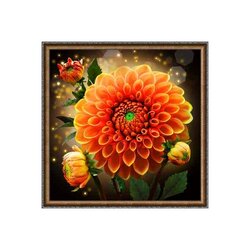 Diamond Painting Sparkling Dahlia 25x25 cm vierkante steentjes