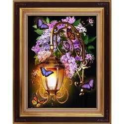Diamond Painting Lantern and Lilac 30x40 cm vierkante steentjes