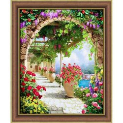 Diamond Painting Sunny Porch 40x50 cm vierkante steentjes