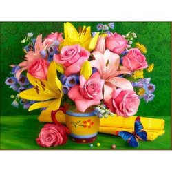 Diamond Painting Splendid bouquet 30x40 cm vierkante steentjes