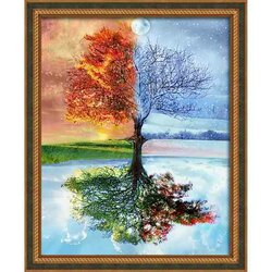 Diamond painting kit "Four seasons" 40*50 cm