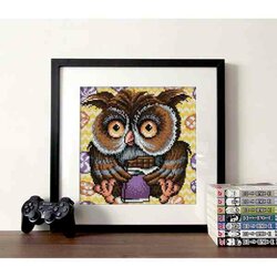 Diamond Painting Owl / Uil 25x 25 cm vierkante steentjes