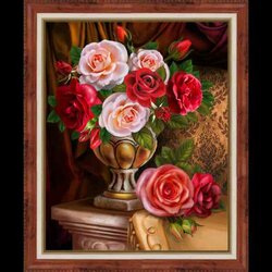 Diamond Painting Noble Roses 30 x40  cm vierkante steentjes