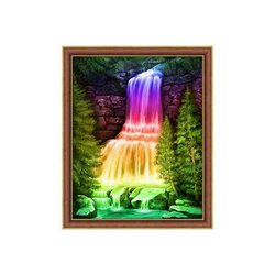 Diamond Painting Rainbow Waterfall 40 x 50 cm vierkante steentjes