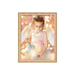 Diamond Painting Engel met lantaarn      30 x 40 cm vierkante steentjes