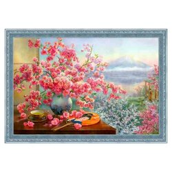 Diamond Painting Sakura Bouquet  60 x 40 cl vierkante steentjes
