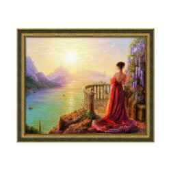 Diamond Painting At Sunset  50 x 40 cm vierkante steentjes