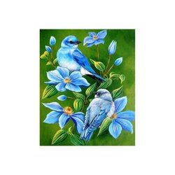 Diamond Painting Kit Birds on the Branch 40 x 49 cm vierkante steentjes