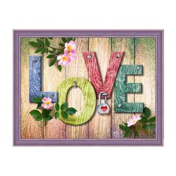 Diamond painting kit Love 40 x 30 Vierkante steentjes
