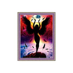 Daimond Painting kit Dark Angel  30 x 40 cm vierkante steentjes