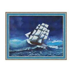 Daimond Painting kit During the Storm 55 x 41 cm vierkante steentjes