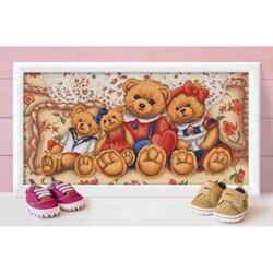 Diamond Painting Teddy Bears 60 x 30 cm vierkante steentjes