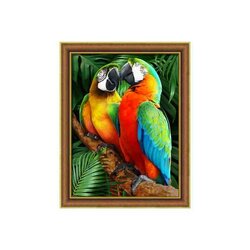 Daimond Painting kit Macaws in the Jungle 30x 40 cm vierkante steentjes