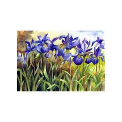 Diamond Painting Blue Irises 40 x 28 cm vierkante steentjes
