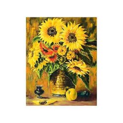 Diamond Painting Still Life Sunflowers 40 x 50 cm vierkante steentjes