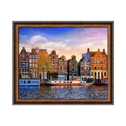 Daimond Painting kit Amsterdam 50 x40 cm vierkante steentjes