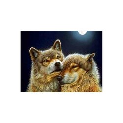 Diamond Painting Pair of Wolves 60x45 cm