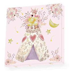 Diamond Painting DBX.046 DOTZ® - BOX Diamond Dotting kit - 28x28cm - Dreamy Tee Pee
