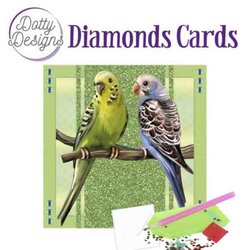 Diamond Painting DDDC1076 Dotty Designs Diamond Cards - Parakeets