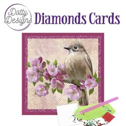 Diamond Painting DDDC1099 Dotty Designs Diamond Cards - Bird on Flowering Branch