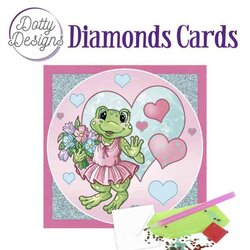 DDDC1097 Dotty Designs Diamond Cards - Frog with Flowers