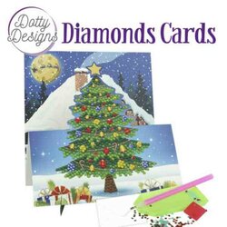 Diamond Painting DDDC1138 Dotty Designs Diamond Easel Card 138 - Decorated Christmas Tree