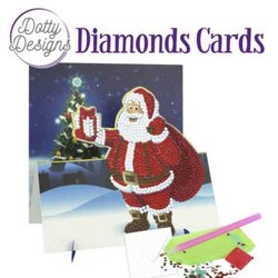 Diamond Painting DDDC1135 Dotty Designs Diamond Easel Card 135 - Santa with Present
