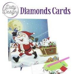 Diamond Painting DDDC1149 Dotty Designs Diamond Easel Card 149 - Hi Santa