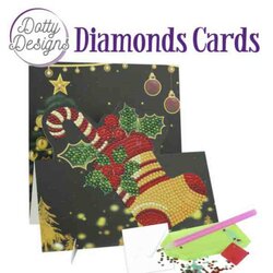 DDDC1137 Dotty Designs Diamond Easel Card 137 - Christmas Sock