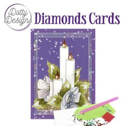 Diamond Painting DDDC1108 Dotty Designs Diamond Cards - 3 Candles with Flowers