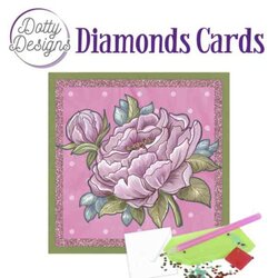 DDDC1105 Dotty Designs Diamond Cards - Large Pink Peony
