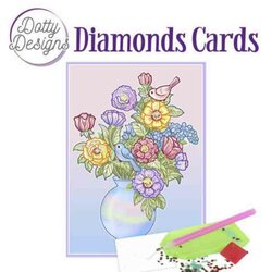 Diamond Painting DDDC1023 Dotty Designs Diamond Cards - Vase with flowers