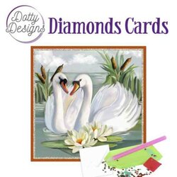 Diamond Painting DDDC1113 Dotty Designs Diamond Cards - White Swans