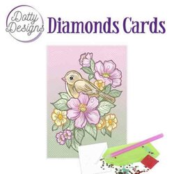 DDDC1015 Dotty Designs Diamond Cards - Bird and Flowers