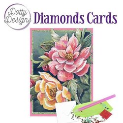 Diamond Painting DDDC1120 Dotty Designs Diamond Cards - Red and yellow flower