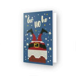 Diamond Painting DDG.020  12.6x17.7 cm - Wenskaart HO HO HO