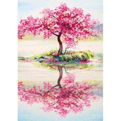 Sakura 40 x 55  ronde steentjes
